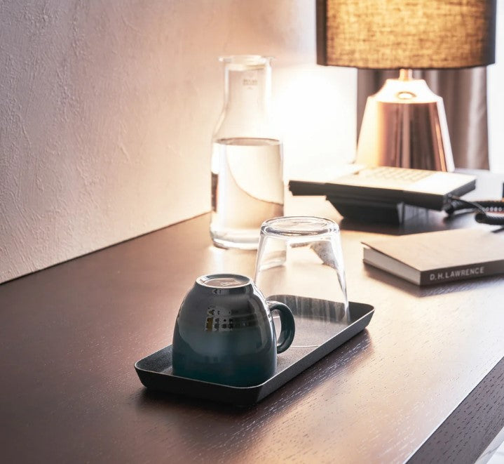 Sleek black steel tray by Allied Goods, designed for modern and functional home organization. Minimalist black steel tray, perfect for serving, displaying, or organizing in stylish interiors. Allied Goods black steel tray, featuring a sturdy design and versatile use for home decor. Elegant black steel tray, ideal for adding a touch of industrial charm to any space.