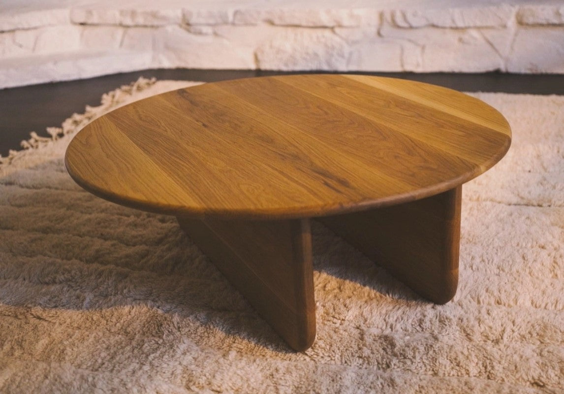 Modern Round House coffee table by Allied Goods, featuring a sleek, minimalist design. Elegant Round House coffee table, ideal for adding a touch of modern sophistication to any room. Contemporary Round House coffee table, crafted for stylish and functional living room spaces.